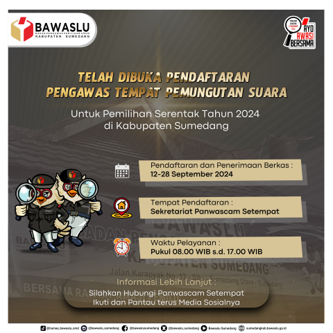 Telah dibuka Pendaftaran Pengawas TPS