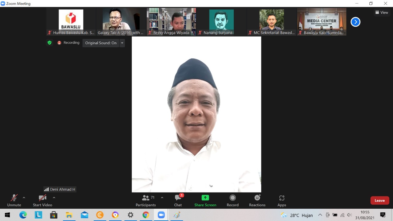 Deni Ahmad Haedar Mengajak Generasi Z Untuk Menyempurnakan Semangat Kebangsaan dan Mencintai NKRI, Selasa (31/08/2021)